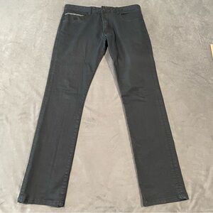 Huckberry Wellen Jeans Mens 34x32 Black Designer Pants Biker Grunge